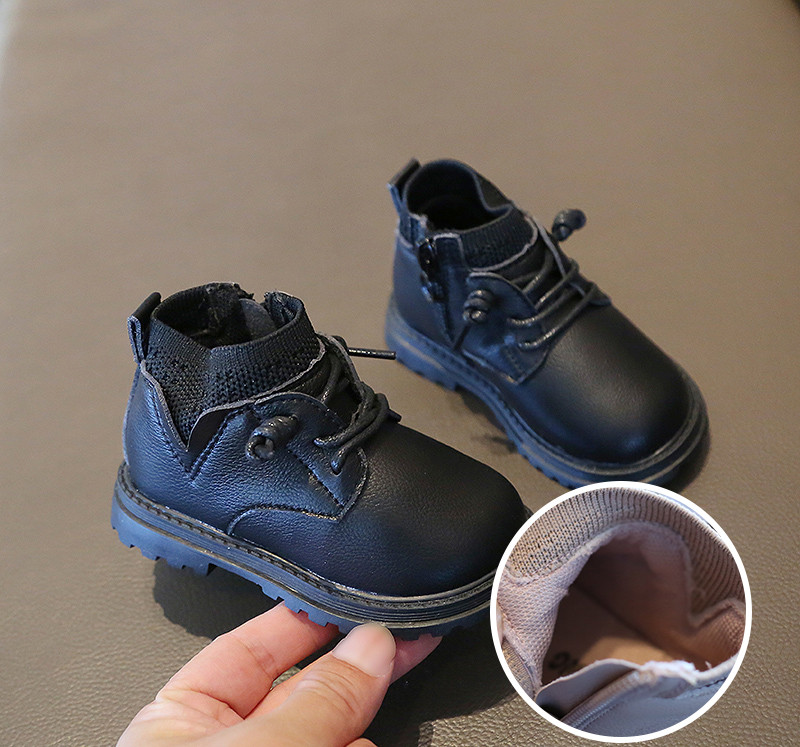 Παιδικές μπότες από οικολογικό δέρμα με μαλακή επένδυση ή χωρίς