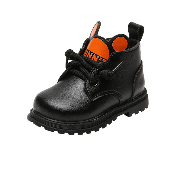 Μοντέρνες παιδικές μπότες με τρισδιάστατο στοιχείο από έκο δέρμα για κορίτσια