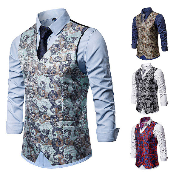 Μοντέρνο ανδρικό γιλέκο με κέντημα και 