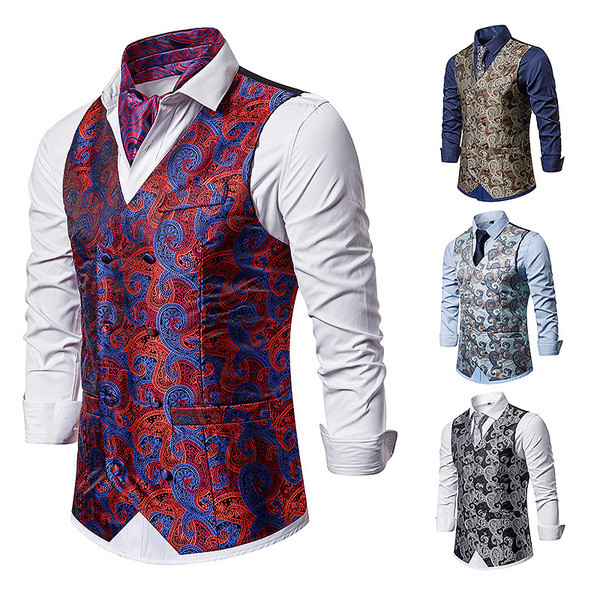 Μοντέρνο ανδρικό γιλέκο με κέντημα και 