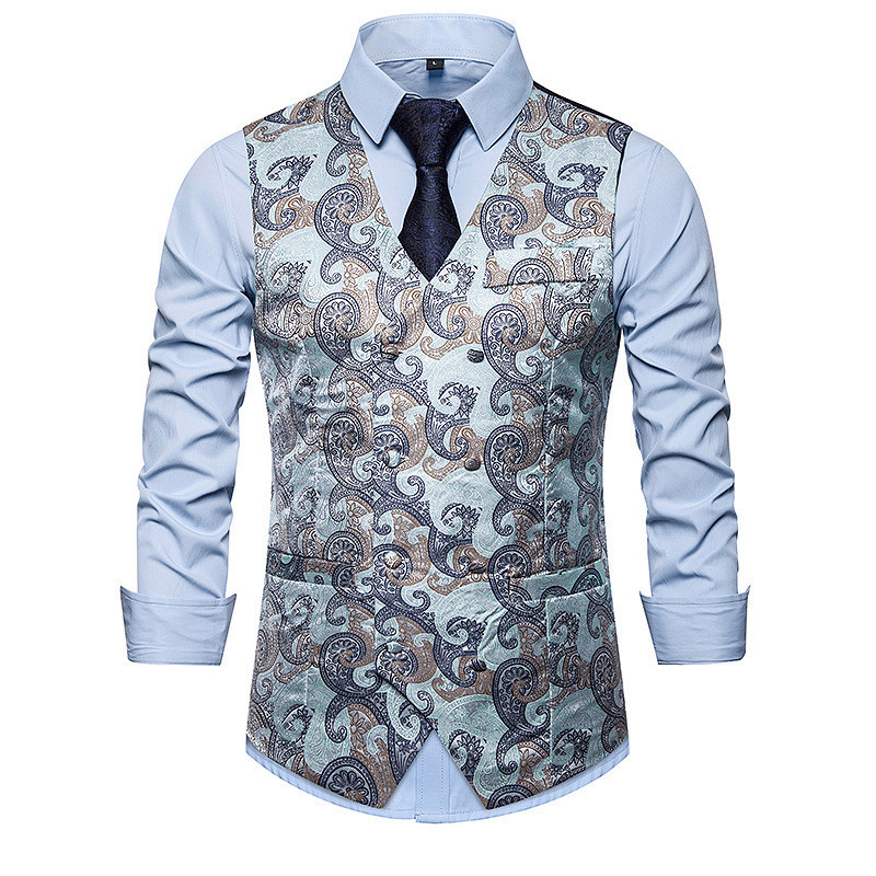 Μοντέρνο ανδρικό γιλέκο με κέντημα και 