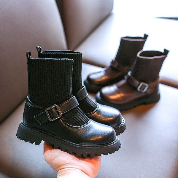 Παιδικές μπότες  κάλτσες με επίπεδη σόλα για κορίτσια