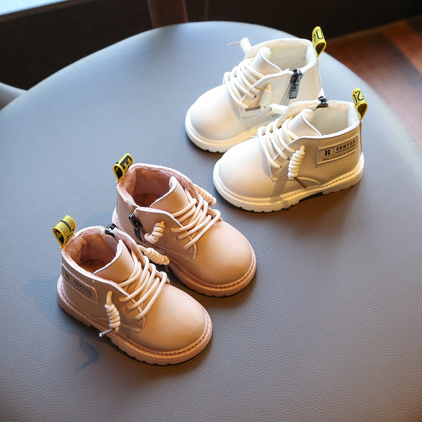 Modern, cipzáras gyerekcsizma lányoknak műbőrből