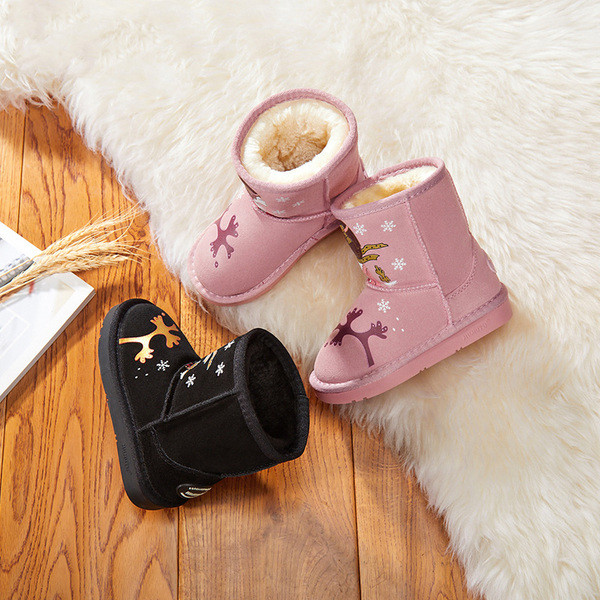 Új modell gyerekcsizma lányoknak puha béléssel és rátéttel