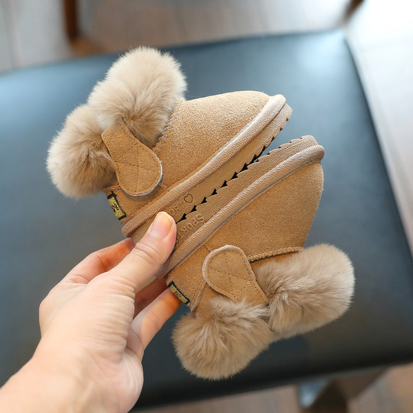 Új modell gyerekcsizma pehely és lapos talppal lányoknak