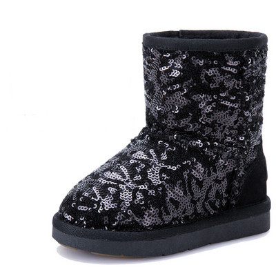 Modern gyerekcsizma lányoknak, lapos talppal, flitterekkel