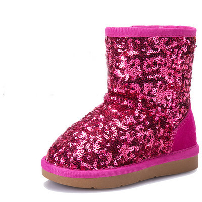 Modern gyerekcsizma lányoknak, lapos talppal, flitterekkel