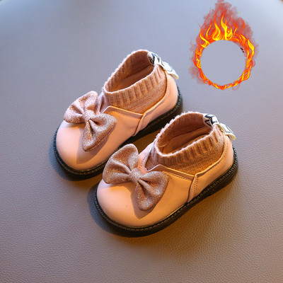 Νέο μοντέλο παιδικές μπότες για κορίτσια με κορδέλα - κατασκευασμένο από οικολογικό δέρμα και υφάσματα