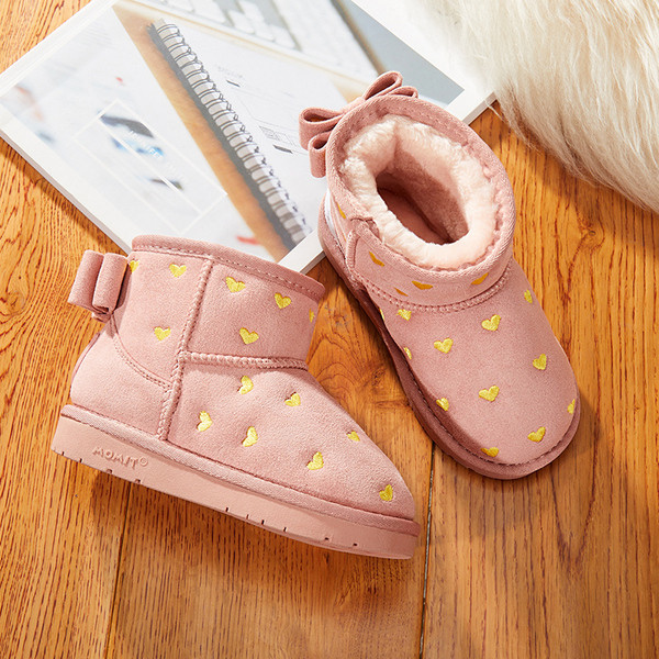 Νέο μοντέλο παιδικές μπότες για κορίτσια με μαλακή επένδυση και κέντημα