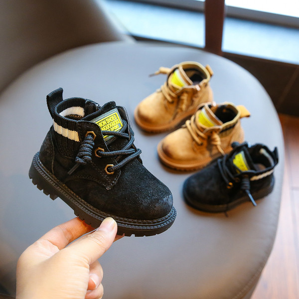 Νέο  μοντέλο παιδικές χειμερινές μπότες με κορδόνια για κορίτσια