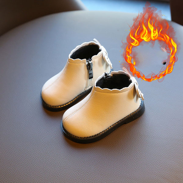 Μοντέρνες  παιδικές μπότες από οικολογικό δέρμα με κορδέλα για κορίτσια