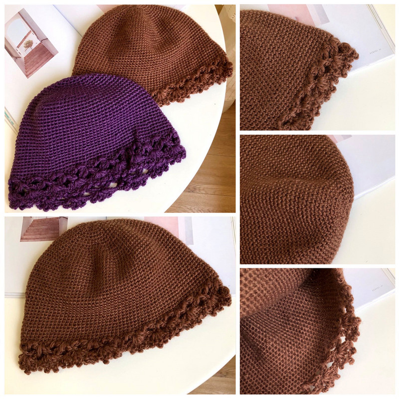 Vékony kötésből készült női alkalmi sapka