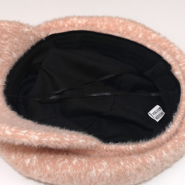 Retro stílusú női gyapjú sapka napellenzővel