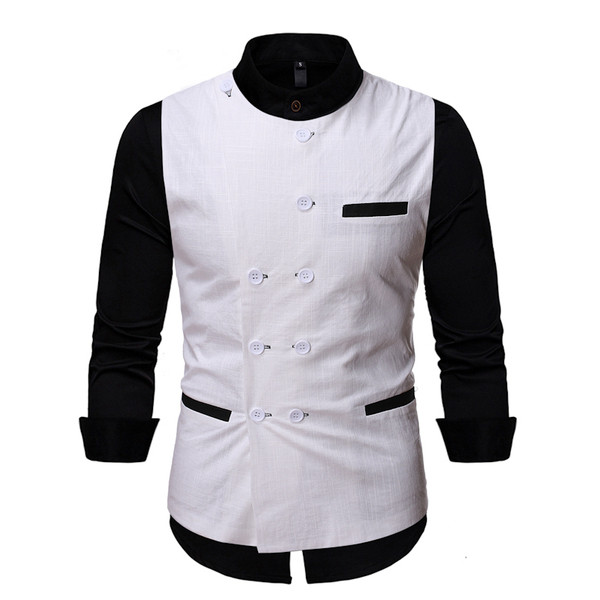 Férfi modern mellény modell gombokkal