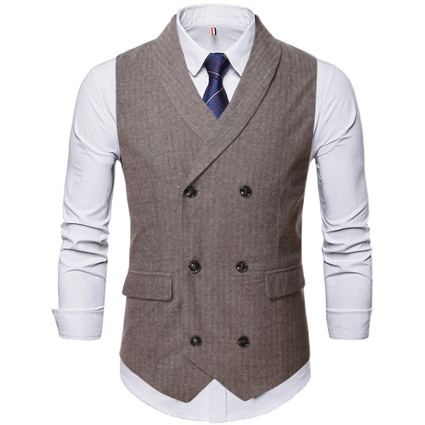 Stílusos férfi mellény modell, gombokkal