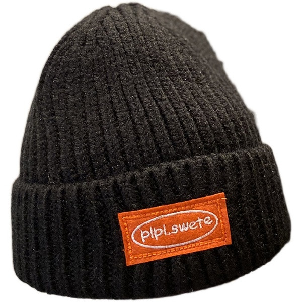 Női téli gyapjú sapka emblémával