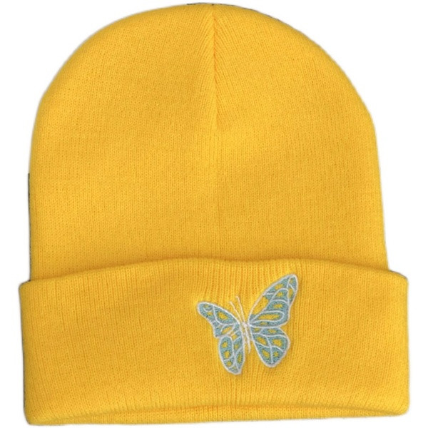 Palarie casual dama cu broderie fluturi