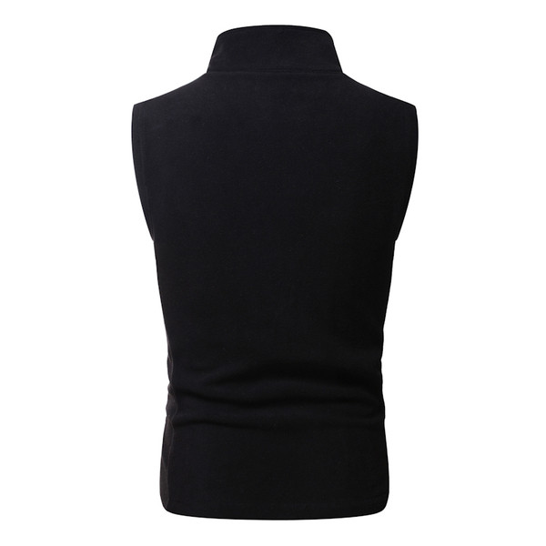 Pripijeni muški ležerni prsluk s patentnim zatvaračem i džepom