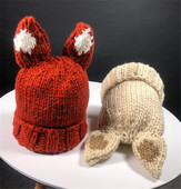 Női kötött sapka 3D elemmel