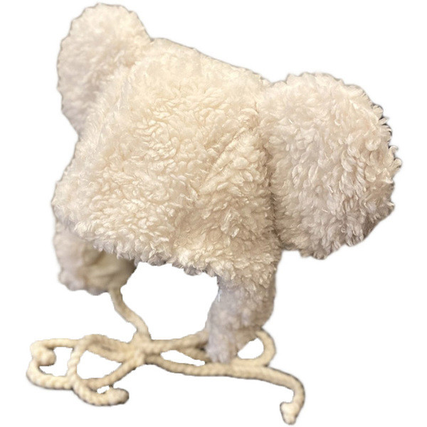 Bolyhos női téli fülvédő nyakkendővel