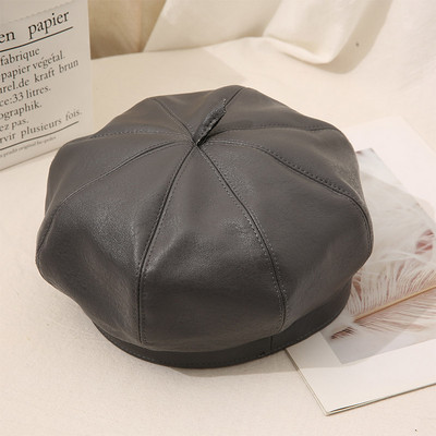 Új modell női bőr sapka barett típusú retro stílusban