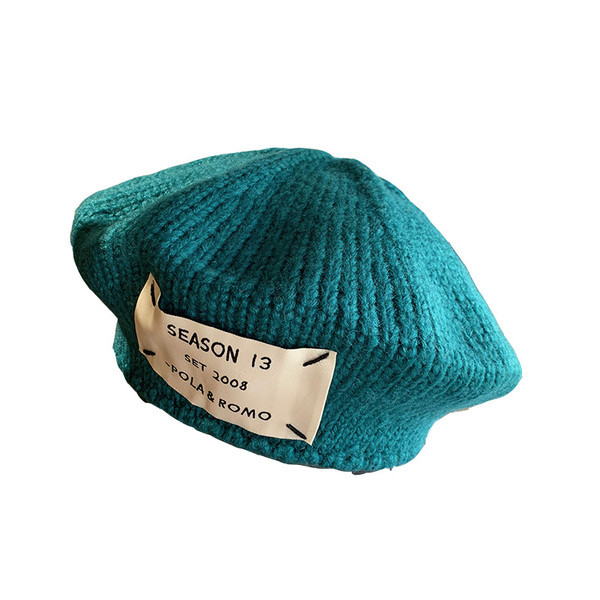 Új modell női kötött sapka emblémával