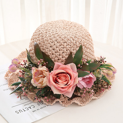 Új modell női virágos kalap - nyárra