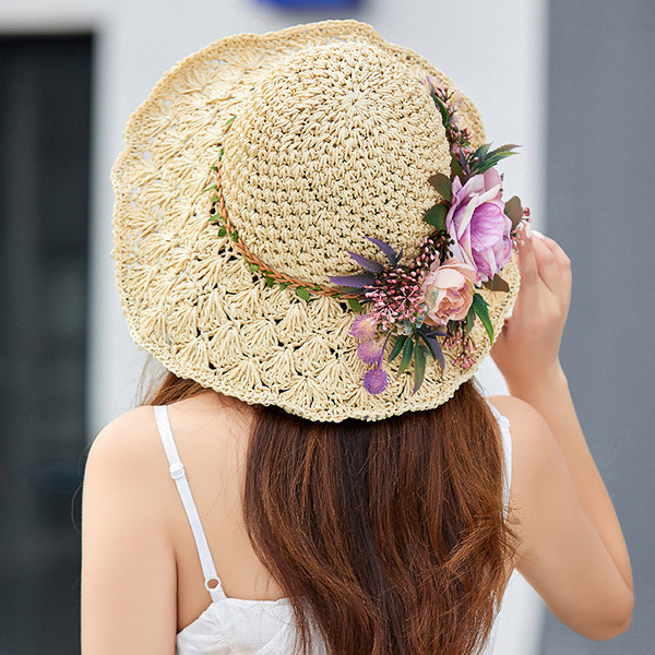 Új modell női virágos kalap - nyárra