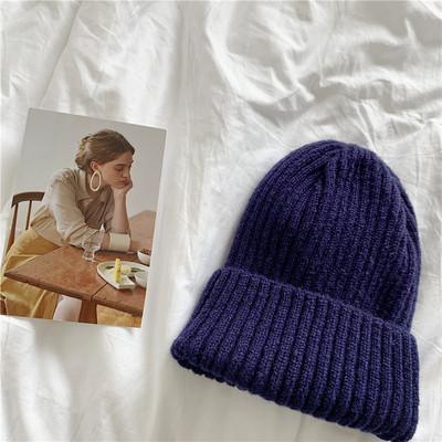 Kötött unisex sapka sima mintával