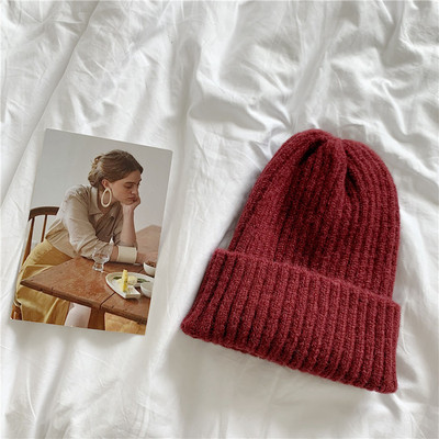 Kötött unisex sapka sima mintával