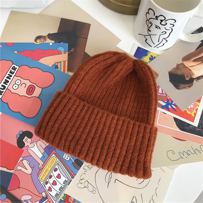 Kötött unisex sapka sima mintával