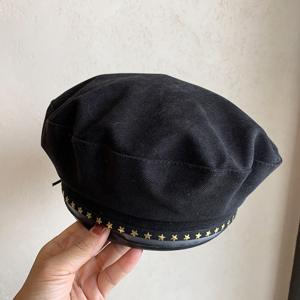 Új modell női barett típusú sapka fém elemekkel