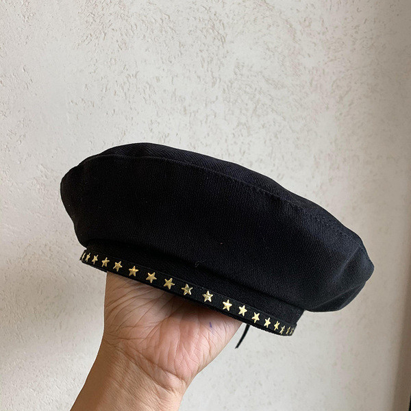 Új modell női barett típusú sapka fém elemekkel