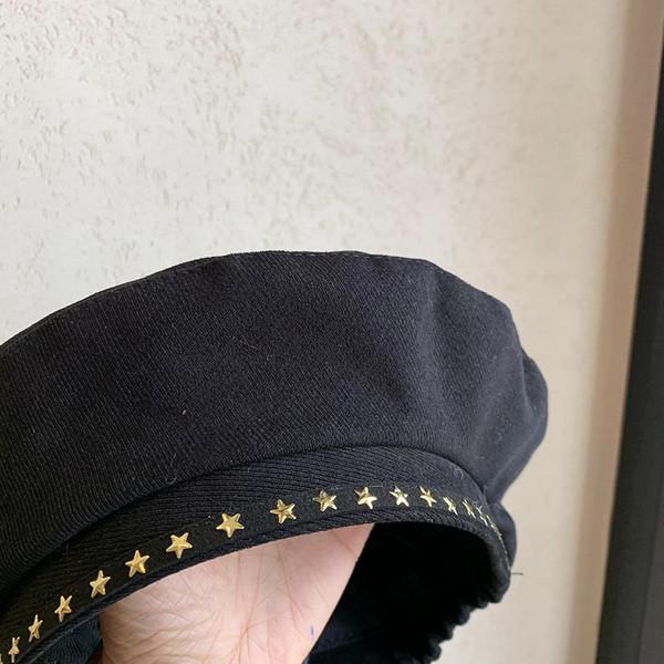 Új modell női barett típusú sapka fém elemekkel