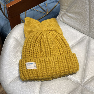 Új modell női kötött sapka szalaggal