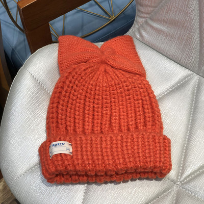 Új modell női kötött sapka szalaggal