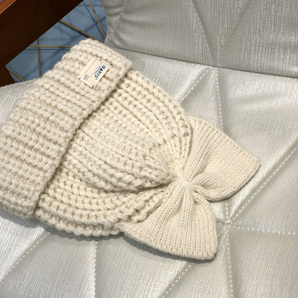 Új modell női kötött sapka szalaggal