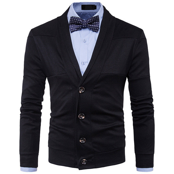 Modern férfi mellény gombokkal és spitz nyakkivágással