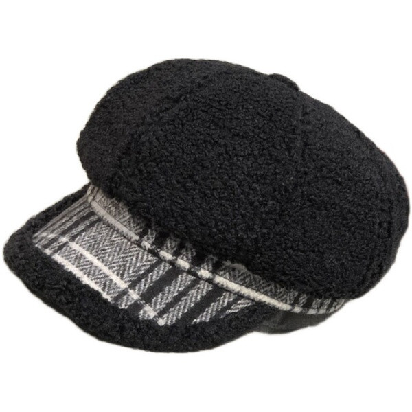 Női pehelysapka kockás napellenzővel