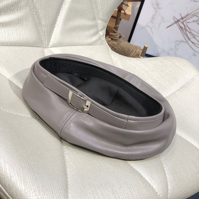 Aktuális női barett sapka eco bőrből