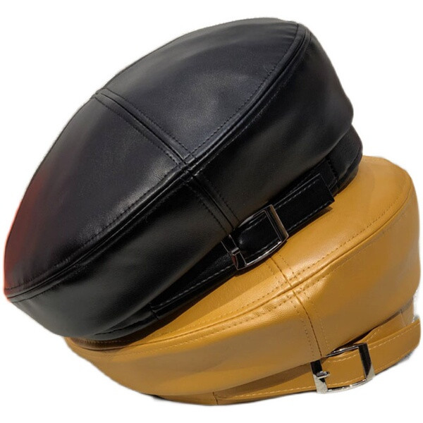 Aktuális női barett sapka eco bőrből