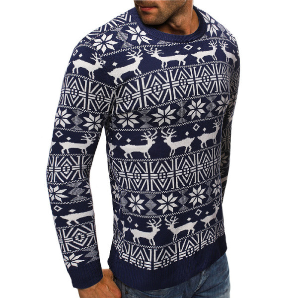 Modern férfi blúz ovális nyakkivágással