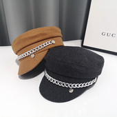 Aktuális női sapka típusú sapka fémlánccal