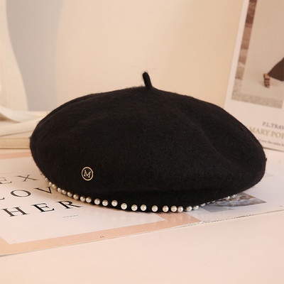 Új modell női barett típusú sapka - gyöngyökkel