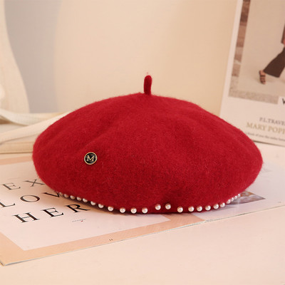 Új modell női barett típusú sapka - gyöngyökkel