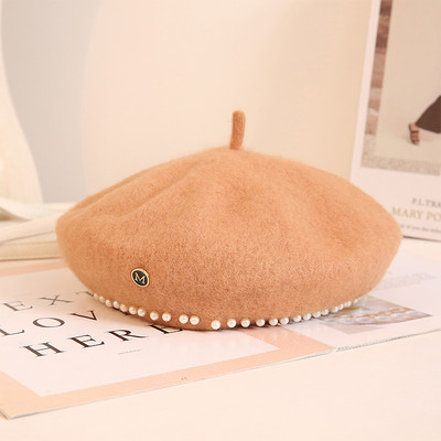 Új modell női barett típusú sapka - gyöngyökkel