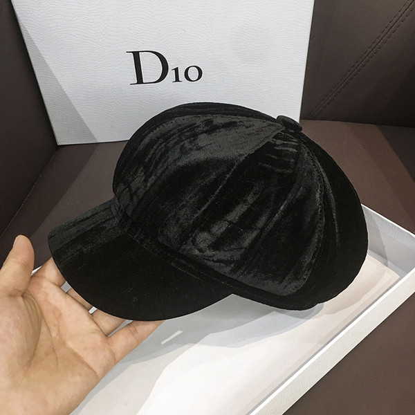 Modern női bársony sapka napellenzővel