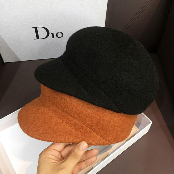 Téli női sapka sima modell napellenzővel