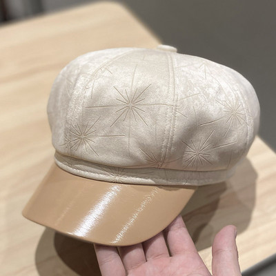 Alkalmi női bársony sapka napellenzővel