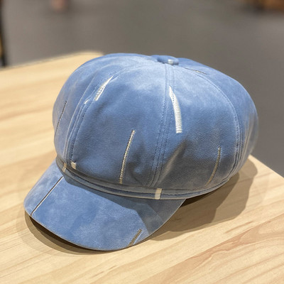 Γυναικείο βελούδινο καπέλο με γείσο